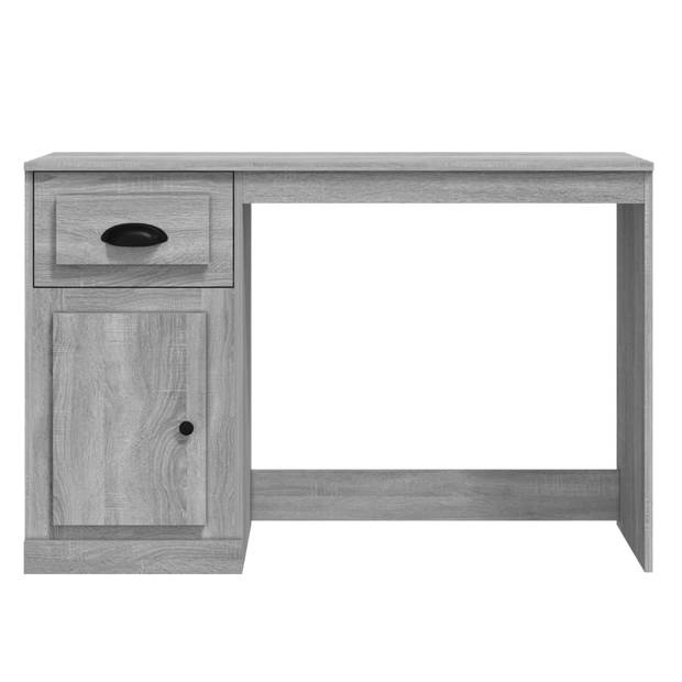 vidaXL Bureau met lade 115x50x75 cm bewerkt hout grijs sonoma eiken