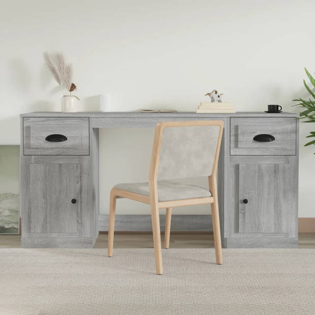 The Living Store Bureau - Kast - Grijs Sonoma Eiken - 154.5 x 50 x 75 cm