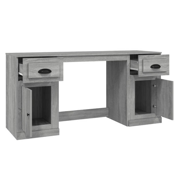 The Living Store Bureau - Kast - Grijs Sonoma Eiken - 154.5 x 50 x 75 cm