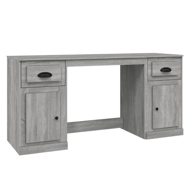 The Living Store Bureau - Kast - Grijs Sonoma Eiken - 154.5 x 50 x 75 cm