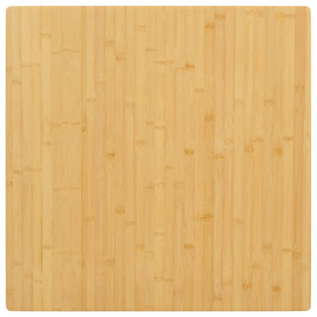 The Living Store Bamboe Tafelblad - 90 x 90 x 4 cm - Duurzaam materiaal - Veelzijdig - Afgeronde randen - Gemakkelijk