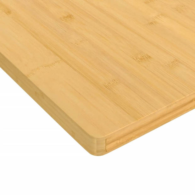 The Living Store Bamboe Tafelblad - 50 x 50 x 2.5 cm - Duurzaam materiaal - Veelzijdig - Afgeronde randen - Eenvoudig