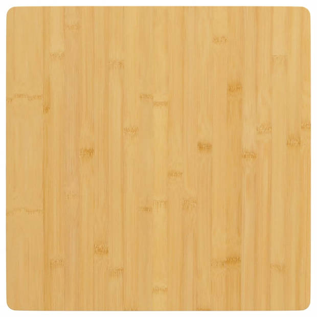 The Living Store Bamboe Tafelblad - 50 x 50 x 2.5 cm - Duurzaam materiaal - Veelzijdig - Afgeronde randen - Eenvoudig