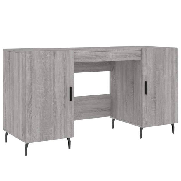 The Living Store Bureau Grijs Sonoma Eiken - 140 x 50 x 75 cm - Industriële stijl