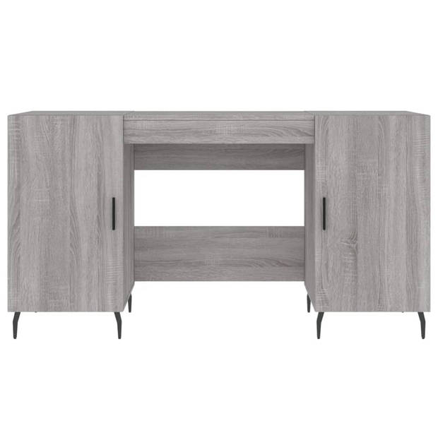 The Living Store Bureau Grijs Sonoma Eiken - 140 x 50 x 75 cm - Industriële stijl