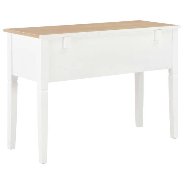 The Living Store Schrijftafel Bureau - 109.5 x 45 x 77.5 cm - 5 grote lades - MDF en grenenhout