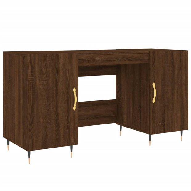 The Living Store Bureau Vintage - Bureau - 140 x 50 x 75 cm - Bruineiken