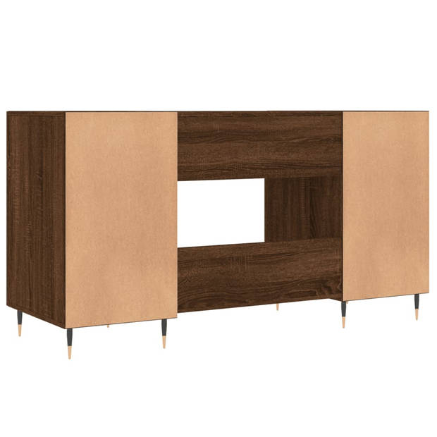 The Living Store Bureau Vintage - Bureau - 140 x 50 x 75 cm - Bruineiken