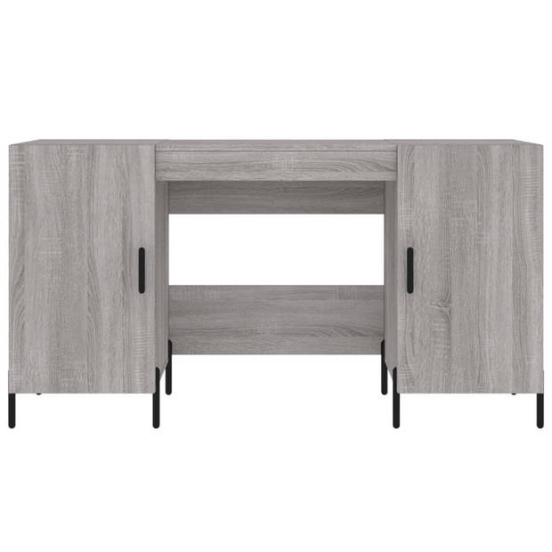 The Living Store Bureau - Bureau - 140 x 50 x 75 cm - grijs sonoma eiken