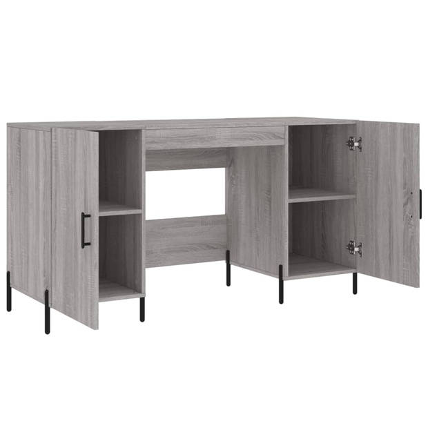 The Living Store Bureau - Bureau - 140 x 50 x 75 cm - grijs sonoma eiken