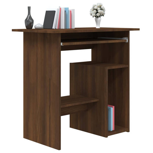 The Living Store Bureau - Schrijftafel - 80 x 45 x 74 cm - Bruineiken