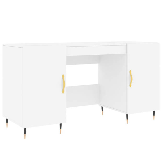 The Living Store Bureau - Praktisch - Bureau - 140 x 50 x 75 cm - Wit