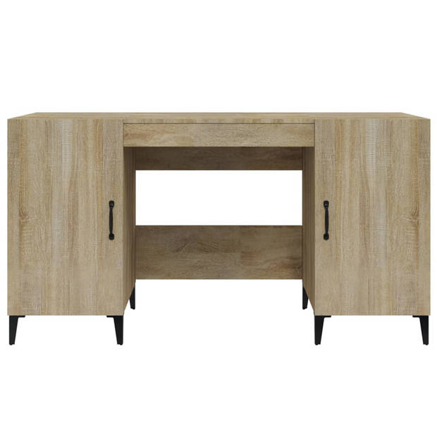 The Living Store Bureau Sonoma Eiken - 140 x 50 x 75 cm - Multifunctioneel - Voldoende opbergruimte