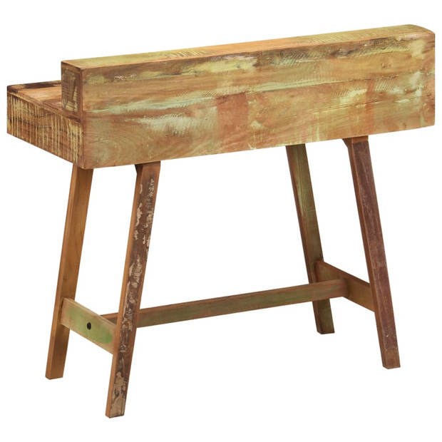 The Living Store Bureau Vintage Gerecycled Hout - 100x45x90cm - Handgemaakt - 2 Lades