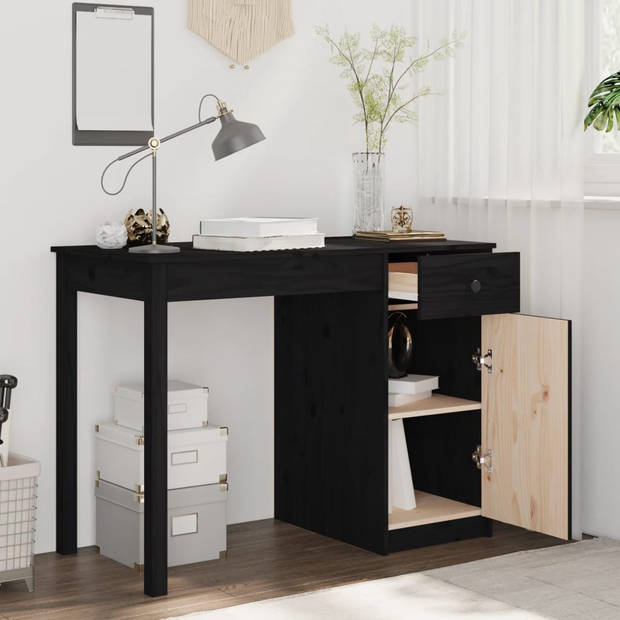 The Living Store Houten Bureau - Trendy - Bureau - Afmeting- 100 x 50 x 75 cm - Ken- Massief grenenhout