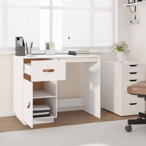 The Living Store Bureau - Bureau - 95x50x75 cm - Wit