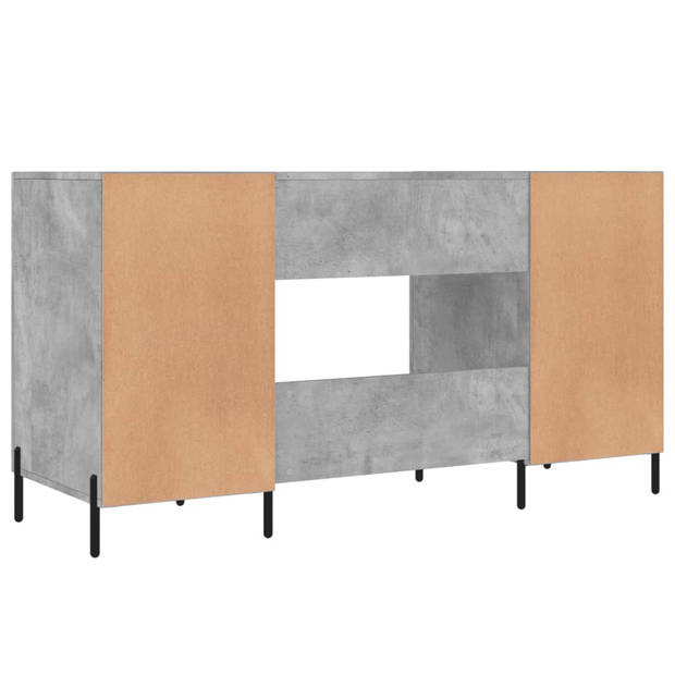 The Living Store Bureau - betongrijs - 140 x 50 x 75 cm - Industriële stijl - Duurzaam materiaal