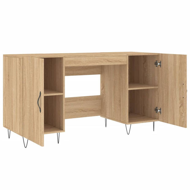 The Living Store Bureau - Sonoma Eiken - 140 x 50 x 75 cm - Industriële Stijl