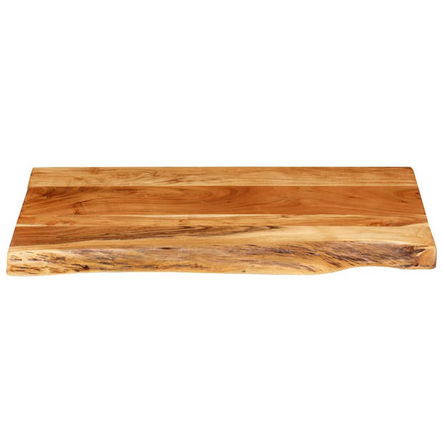 The Living Store Massief Acaciahouten Badkamerblad - 80 x 55 cm - Natuurlijke Houten Rand