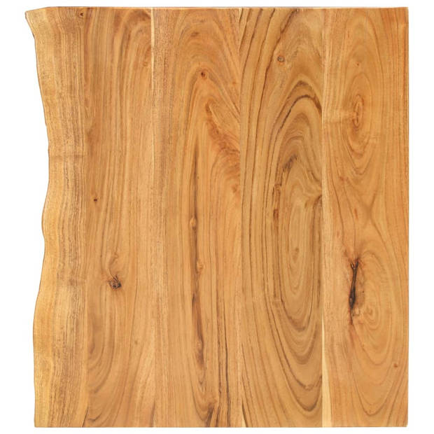 The Living Store Massief Acaciahouten Badkamerblad - 80 x 55 cm - Natuurlijke Houten Rand