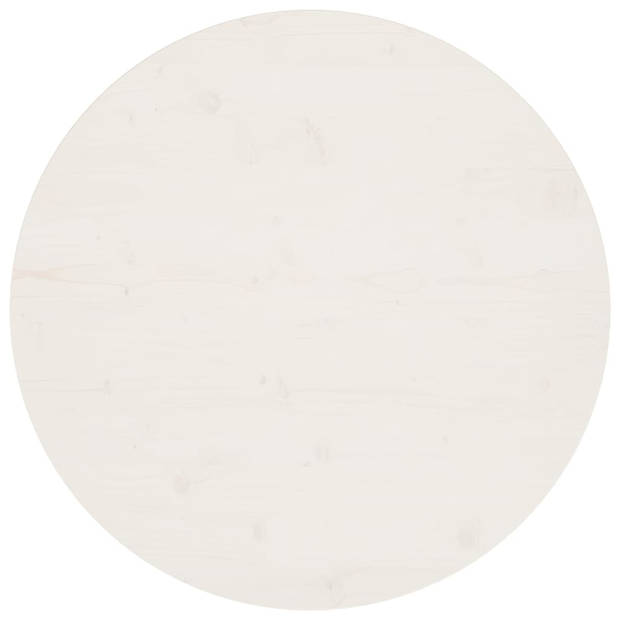 The Living Store Tafelblad rond - Grenenhout - 80 x 2.5 cm (ø x H) - Wit