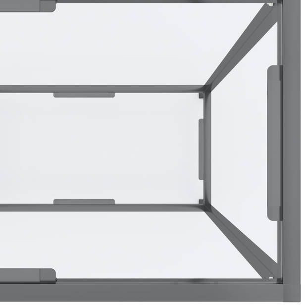 vidaXL Wandtafel 140x35x75,5 cm gehard glas transparant