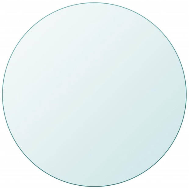 The Living Store Glazen Tafelblad - Eettafel/Salontafel/Tuintafel - 400mm Diameter - Gehard Glas