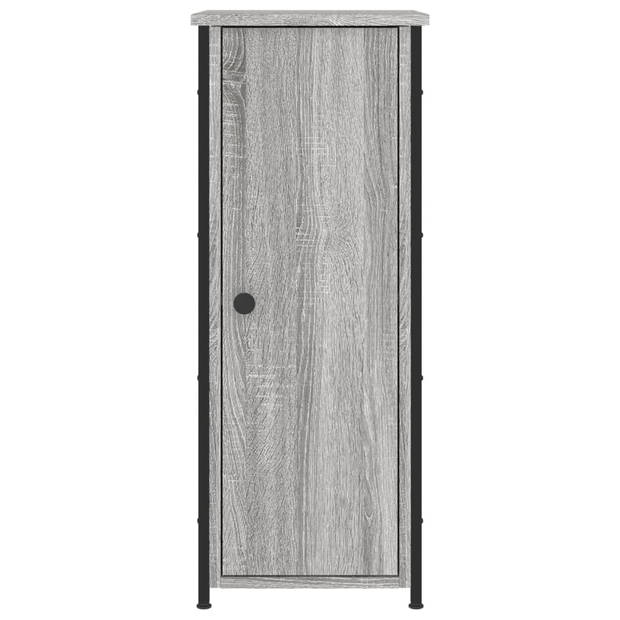 vidaXL Nachtkastjes 2 st 32x42x80 cm bewerkt hout grijs sonoma eiken