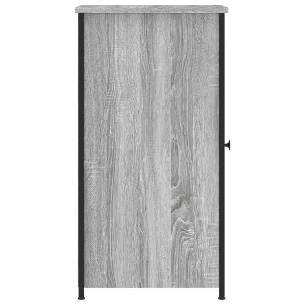 vidaXL Nachtkastjes 2 st 32x42x80 cm bewerkt hout grijs sonoma eiken