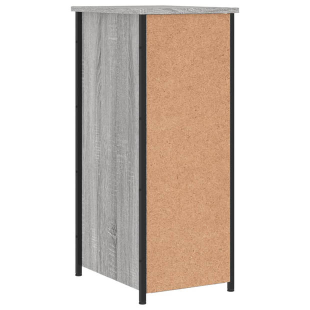 vidaXL Nachtkastjes 2 st 32x42x80 cm bewerkt hout grijs sonoma eiken