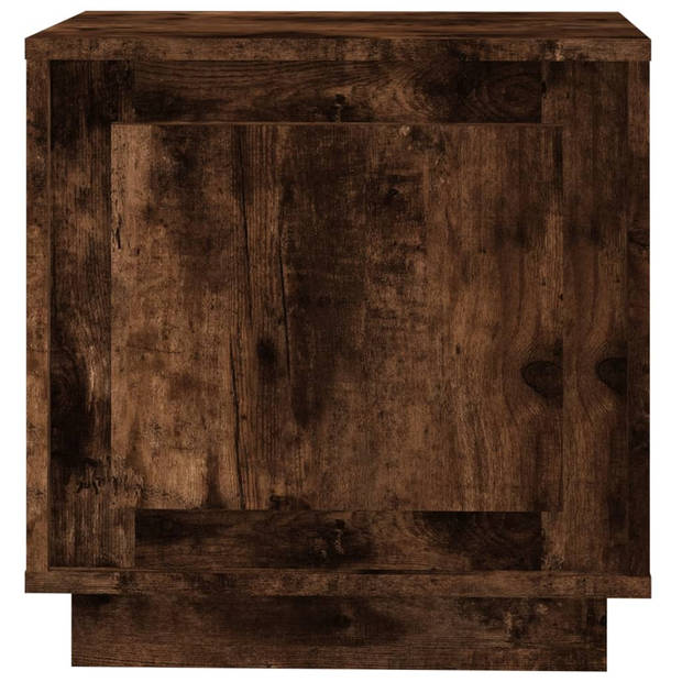 vidaXL Nachtkastjes 2 st 44x35x45 cm bewerkt hout gerookt eikenkleurig