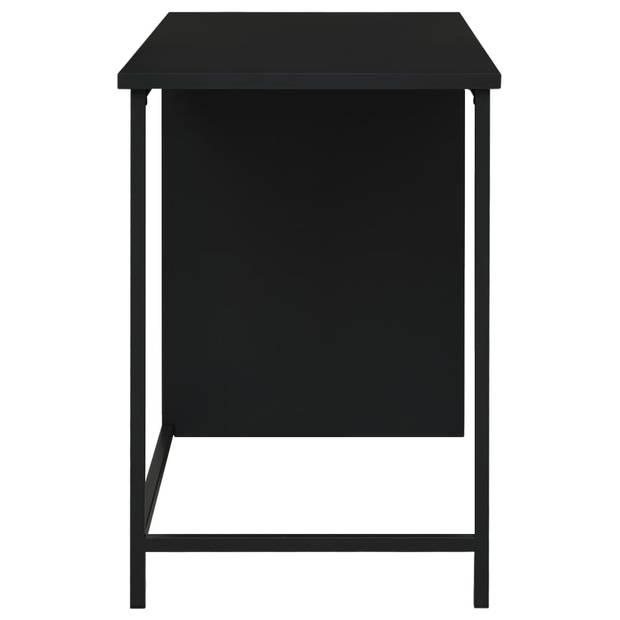 The Living Store Bureau Industriële Stijl - 105 x 52 x 75 cm - 3 Lades - Zwart