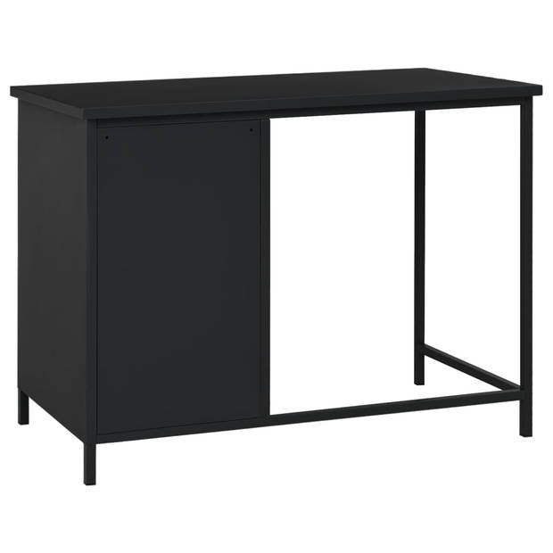 The Living Store Bureau Industriële Stijl - 105 x 52 x 75 cm - 3 Lades - Zwart