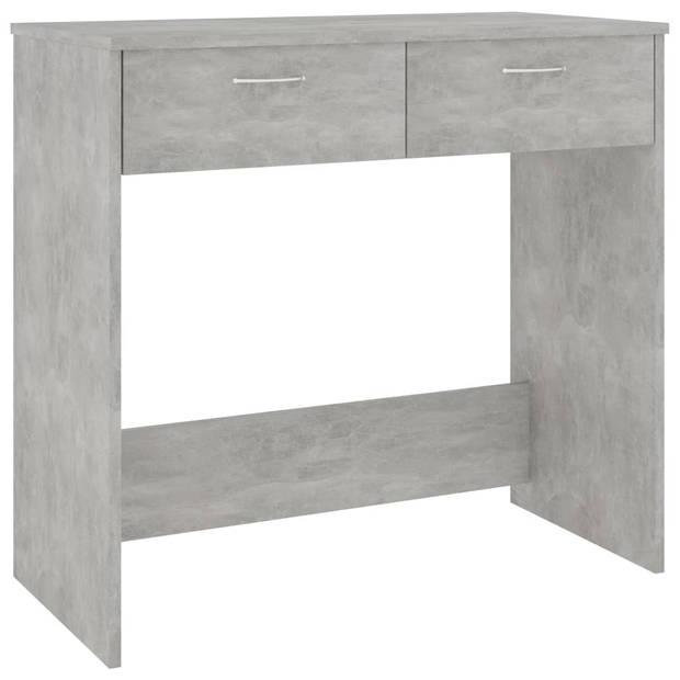 "The Living Store Bureau Betongrijs 80x40x75cm Met 2 lades"