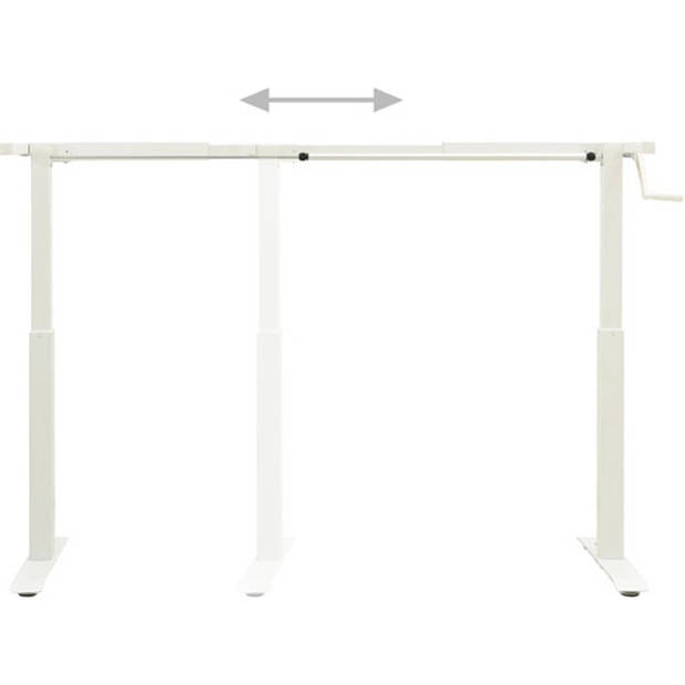 The Living Store Bureauframe - Handmatig verstelbaar - Verstelbare breedte- 102-160 cm - Verstelbare hoogte- 71-113 cm