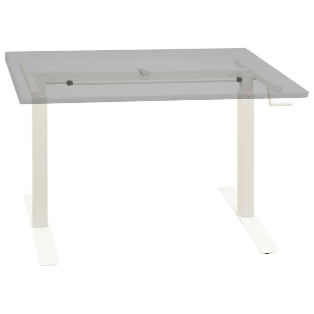 The Living Store Bureauframe - Handmatig verstelbaar - Verstelbare breedte- 102-160 cm - Verstelbare hoogte- 71-113 cm