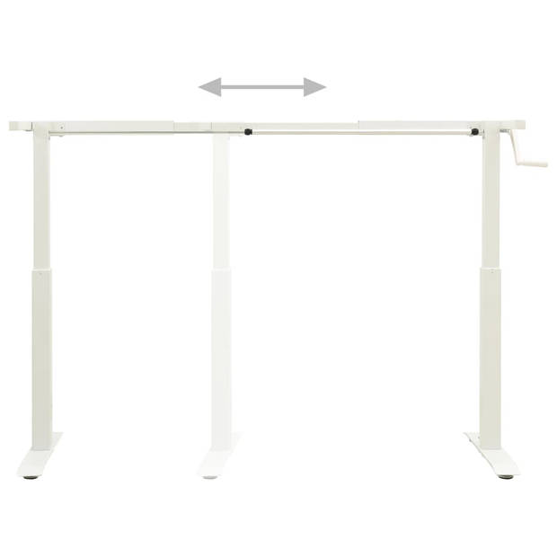 The Living Store Bureauframe - Handmatig verstelbaar - Verstelbare breedte- 102-160 cm - Verstelbare hoogte- 71-113 cm