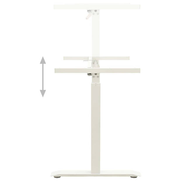 The Living Store Bureauframe - Handmatig verstelbaar - Verstelbare breedte- 102-160 cm - Verstelbare hoogte- 71-113 cm