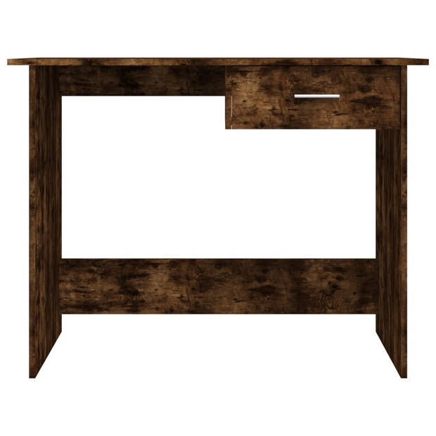 The Living Store Bureau Gerookt Eiken - 100 x 50 x 76 cm - opbergruimte - multifunctioneel