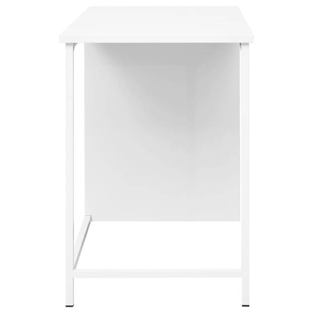 The Living Store Bureau - Industriële Staal - 105 x 52 x 75 cm - Wit