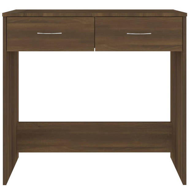 vidaXL Bureau 80x40x75 cm bewerkt hout bruineikenkleurig