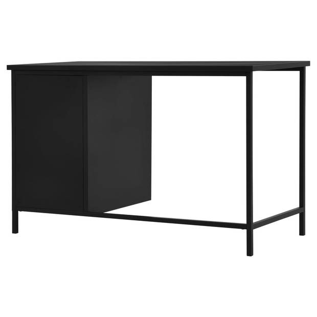 The Living Store Bureau Industrieel - Staal 120 x 55 x 75 cm - Met 3 lades