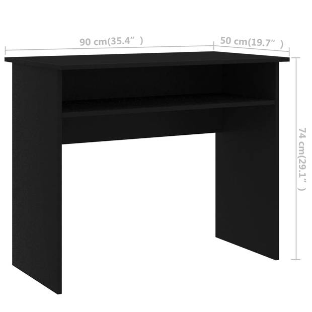 The Living Store Bureau - Strak modern Bureau - 90x50x74 cm - Hoogwaardig bewerkt hout