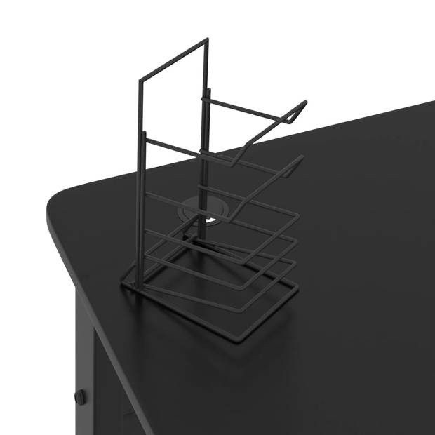 The Living Store Gaming Desk - Zwart - 110x60x75 cm - Ergonomisch design