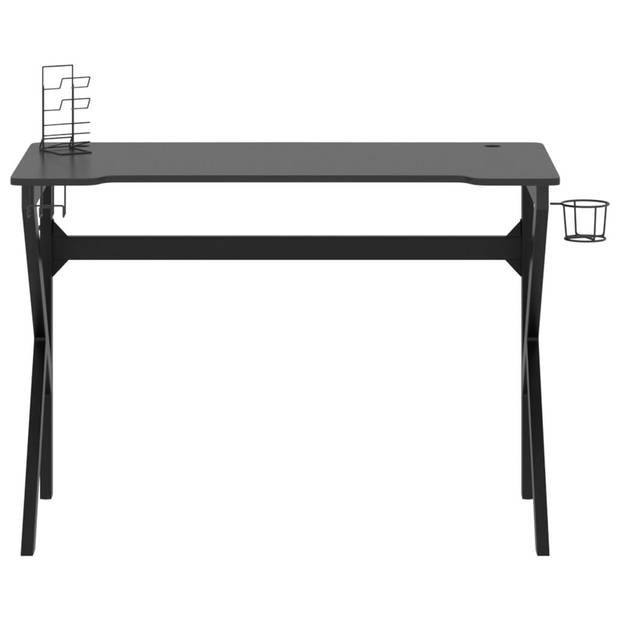 The Living Store Gaming Desk - Zwart - 110x60x75 cm - Ergonomisch design