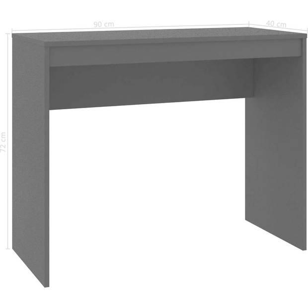 The Living Store Bureau Modern Zwart - Hoogwaardig bewerkt hout - 90x40x72 cm