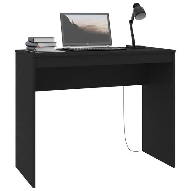 The Living Store Bureau Modern Zwart - Hoogwaardig bewerkt hout - 90x40x72 cm