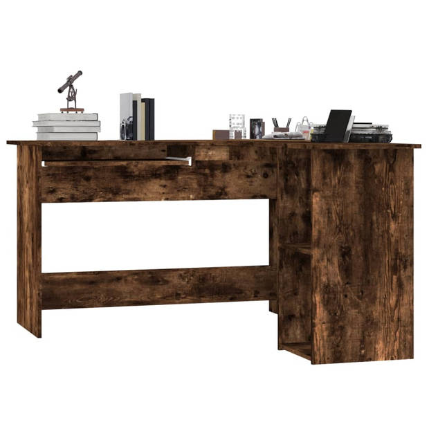 The Living Store Hoekbureau - Modern - Bureau - 120x140x75 cm - Gerookt eiken