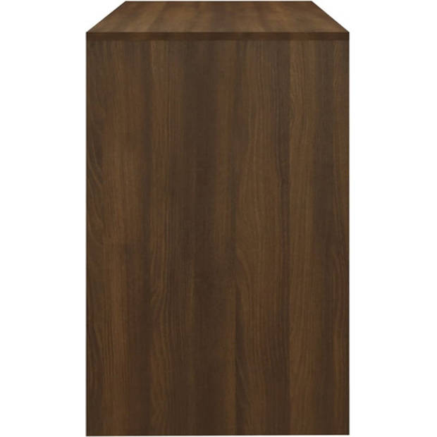 The Living Store Werktafel - Bruineiken - 101 x 50 x 76.5 cm - Stevig en stabiel