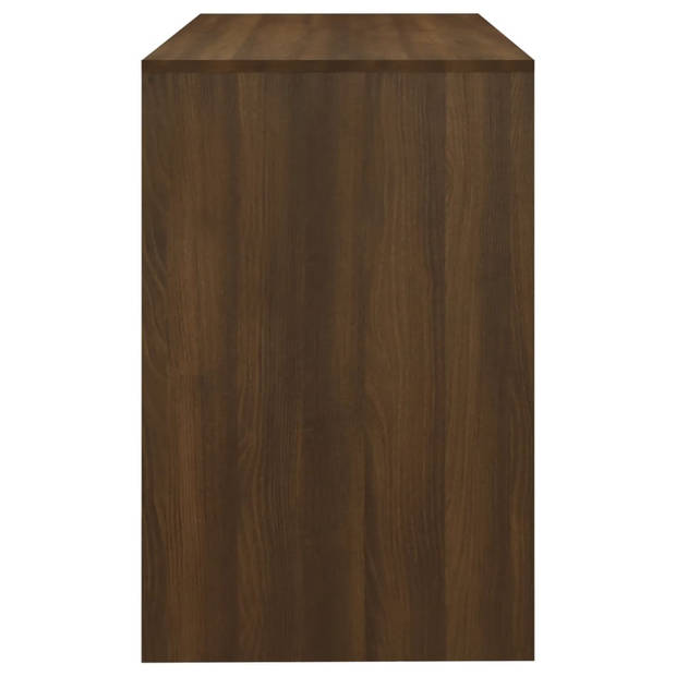 The Living Store Werktafel - Bruineiken - 101 x 50 x 76.5 cm - Stevig en stabiel